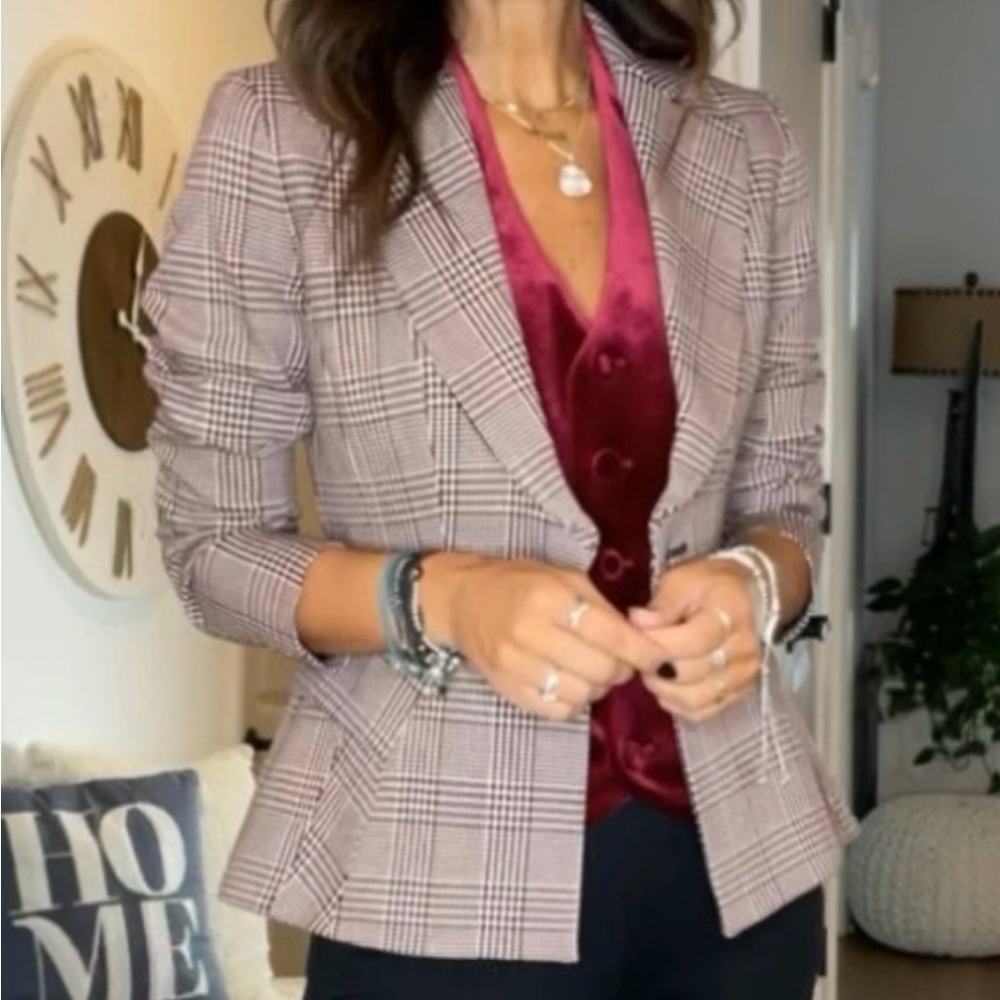 WHBM Plaid Signature Blazer